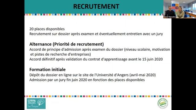 JPO Virtuelles - Présentation de la licence pro Manager des entreprises d'horticulture et du paysag смотреть онлайн
