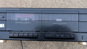 Двухкассетная стереосистема SANSUI D-X119W  Винтажная-произведено в Китае-1982-1983-год