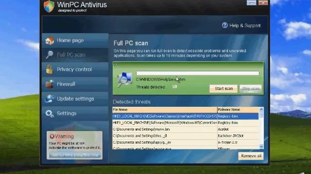 WinPC Antivirus rogue antispyware program смотреть онлайн