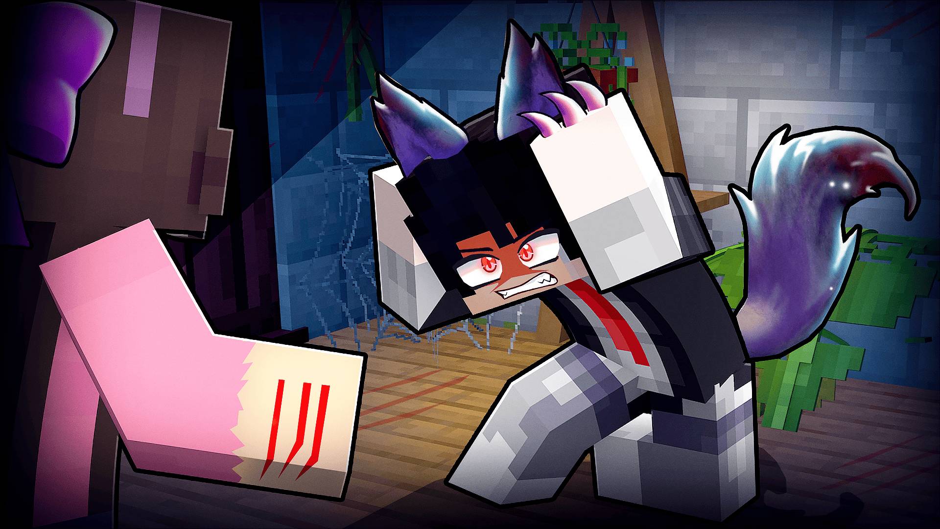 Девушка Узнала Секрет Темного Оборотня в Майнкрафт! смотреть онлайн