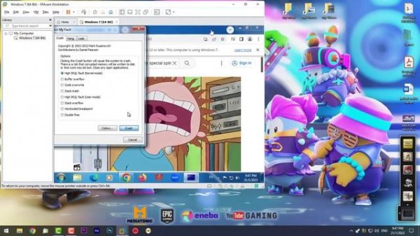 Horrid Henry Special Spinner on Windows 7 VMWare was BSOD