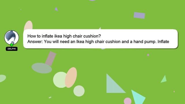 How to inflate ikea high chair cushion? смотреть онлайн
