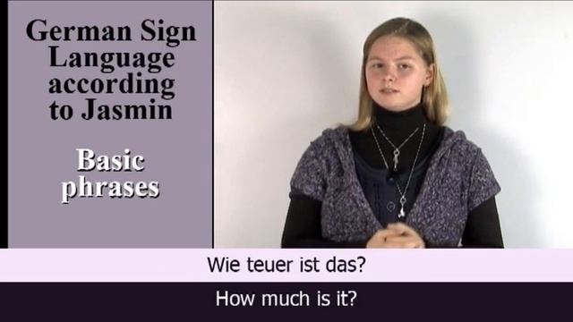 German Sign Language according to Jasmin - Basic phrases смотреть онлайн