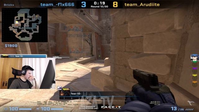 БИТ ДАЛ ШИКАРНЫЙ ЭЙС / 3AПPEЩЕНKA НА СТРИМЕ / CSGO смотреть онлайн