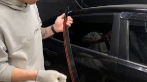 Видео установка 2Д дефлекторов окон / плоские ветровики на Kia Rio 3 седан / Киа Рио 3 седан