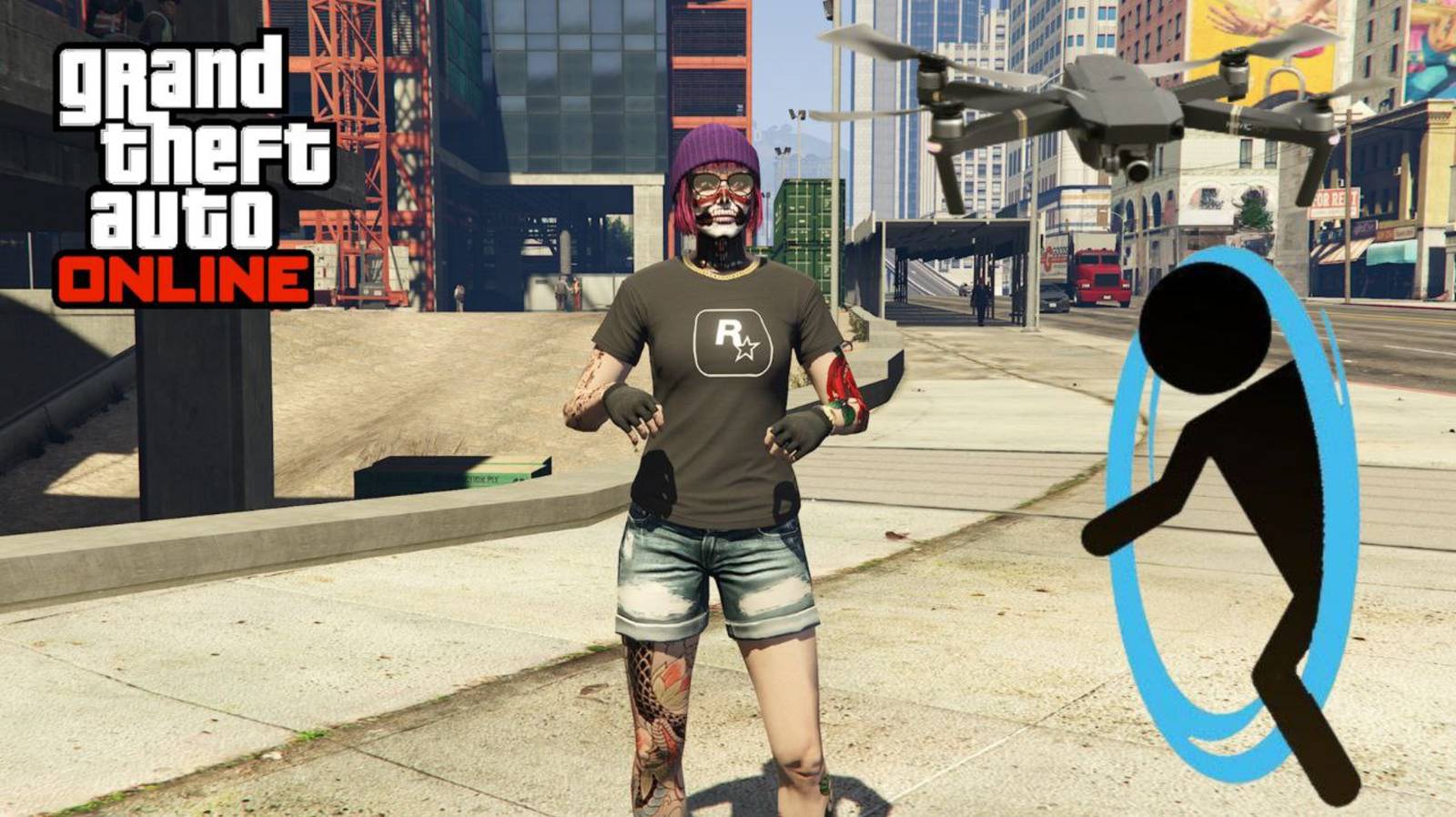 Телепорт с помощью нанодрона в GTA Online смотреть онлайн