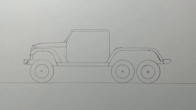 How to draw a 6x6 Jeep Gladiator смотреть онлайн