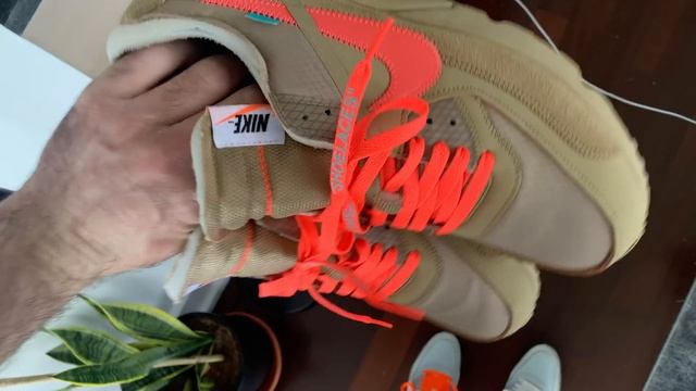Off White Nike Air Max 90 Desert Ore Lace Swap смотреть онлайн