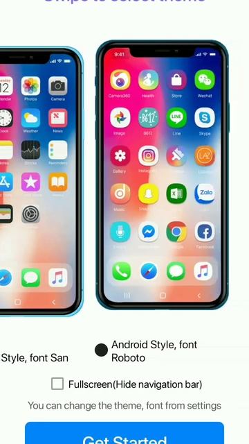 Как из андройда в iphon : android+launcher ios11=iPhone😍 смотреть онлайн