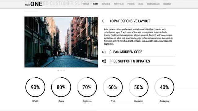 One Page Website Template / Responsive / Parallax / Wordpress смотреть онлайн