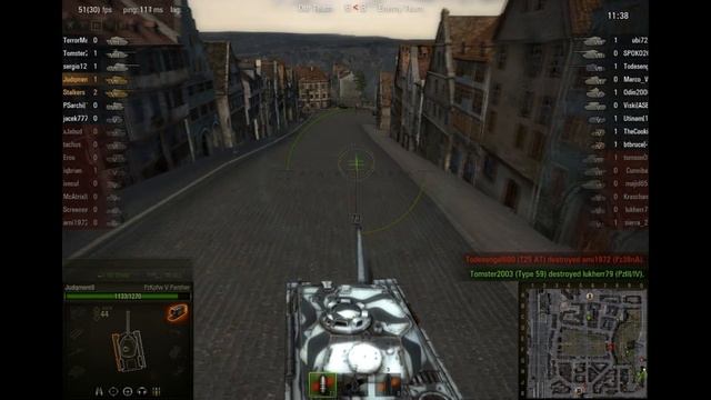 World of Tanks: PzKpfw V Panther (Gameplay) - Himmelsdorf смотреть онлайн