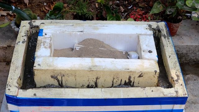 Casting cement pot from Styrofoam - casting project смотреть онлайн