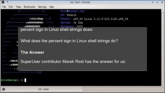 What Does the Percent Sign in Linux Shell Strings Do? смотреть онлайн
