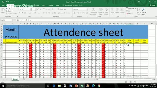 How to prepare student attendence register in excel смотреть онлайн