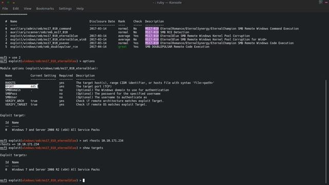 Exploiting MS17-010 EternalBlue SMB Remote Windows Kernel Pool Corruption смотреть онлайн
