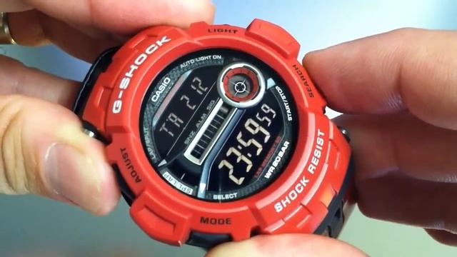 Red Casio G-Shock Glass Fiber Insert Band Watch GD200-4 смотреть онлайн
