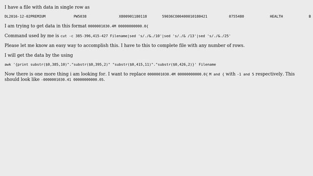 Unix & Linux: Fetching and replacing data from a Unix file смотреть онлайн