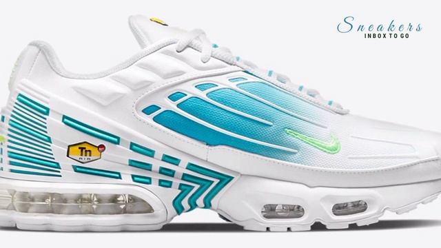 WHITE AQUAMARINE 2021 Nike Air Max Plus 3 DETAILED LOOK смотреть онлайн