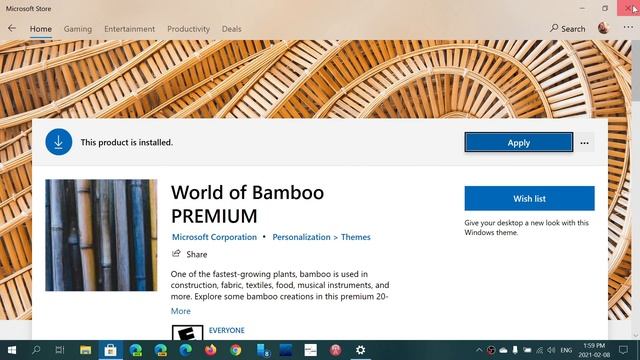 Windows 10 World of Bamboo Themes Wallpaper Microsoft Store смотреть онлайн