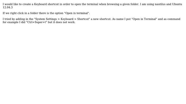 Ubuntu: Add "open in terminal" shortcut смотреть онлайн