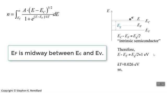 Electron and Hole Carrier Concentration in Intrinsic Semiconductors, Lecture 13 смотреть онлайн