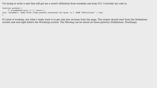 Unix & Linux: Manipulate lynx --dump output to get only specific sections смотреть онлайн