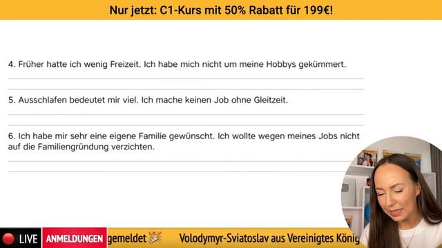 1 Stunde C1-GRAMMATIK (Grammatik | Wortschatz | Deutschkurs | Deutsch C1 C2)