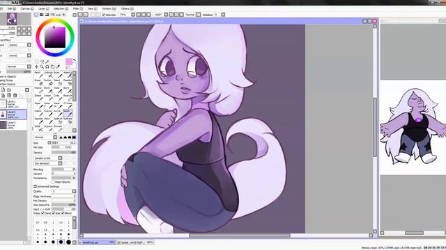 SU Amethyst Reformed [Speedpaint] Paint tool SAI смотреть онлайн