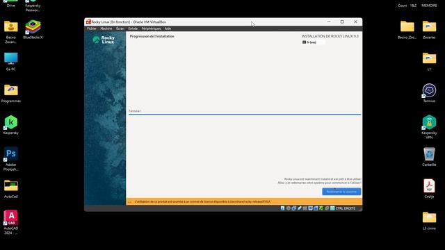 Installation minimal de Rocky Linux 9 Terminal смотреть онлайн
