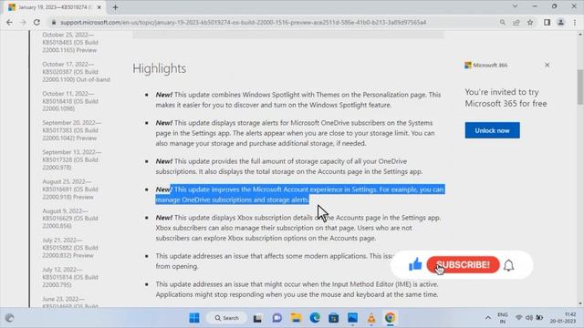 KB5019274 update released with 5 new changes for windows 11 21H2 version || Build 22000.1516 || смотреть онлайн