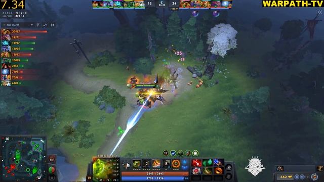 PAKAZS [Bristleback] Pro Safe Lane Super Tanky 7.34 Dota 2 смотреть онлайн