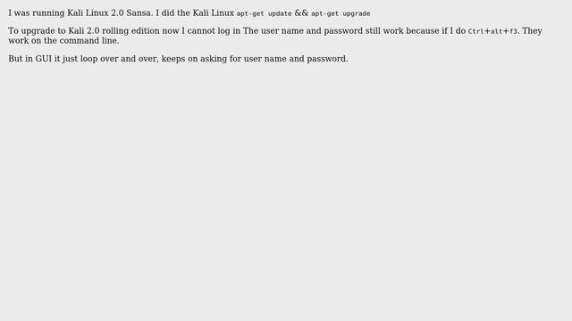 Kali Linux: cannot login to desktop смотреть онлайн