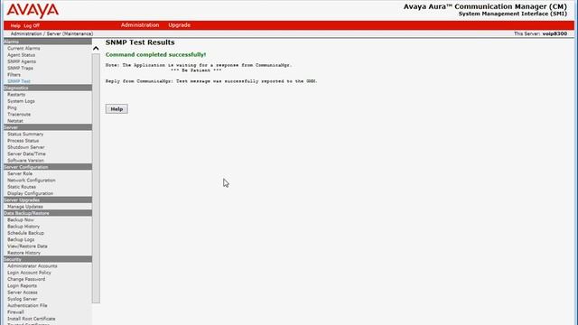 Avaya Aura Communications Manager SNMP Traps смотреть онлайн