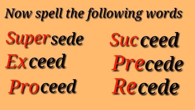Spelling rules - sede, ceed, cede смотреть онлайн
