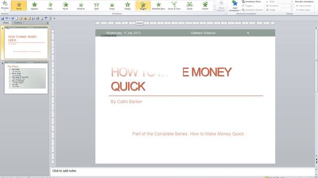 Microsoft PowerPoint 2010 Video 24 Animations смотреть онлайн