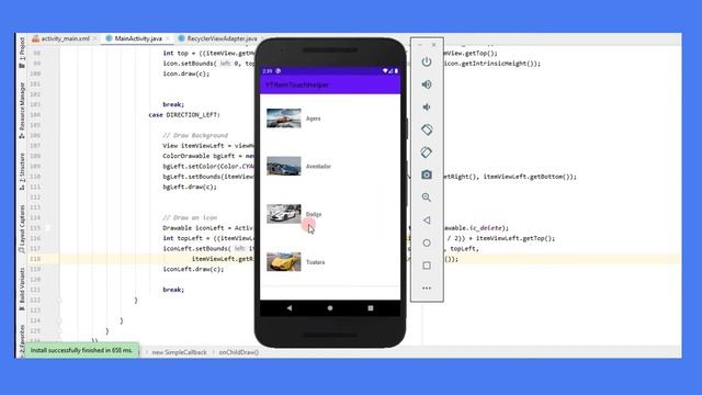 How to show icon on the background of Recycler-View Item | Android смотреть онлайн