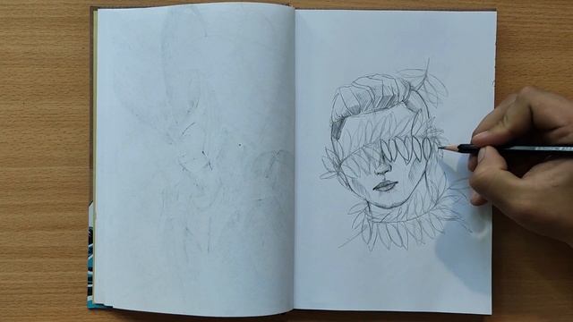 Скетч "ТИШИНА". Продолжаю заполнять свой СКЕТЧБУК 10/80 смотреть онлайн