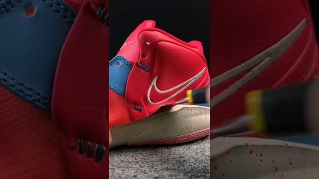 Disassemble a pair of 1?? dollars Nike Kyrie 8 Infinity Siren Red смотреть онлайн