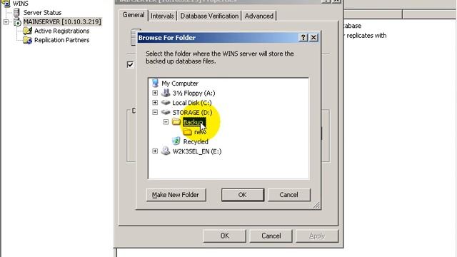 09_Configuring Automatic Backup for Wins Database смотреть онлайн