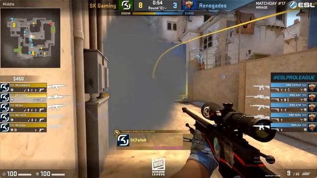 CS:GO - SK Gaming vs. Renegades [Mirage] - ESL Pro League S6 | NA - MAP 1 смотреть онлайн