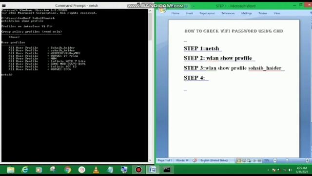 How to show all wifi password on you pc using CMD | window 10 / 8.1 / 7 смотреть онлайн