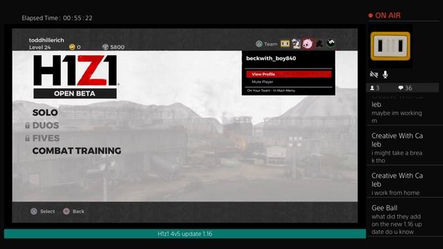 H1Z1 PRE BETA solo win livestream update 1.16 PS4 winning strategy смотреть онлайн