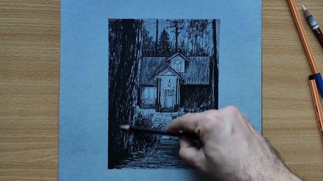 Святящийся рисунок, используя ручку и акварельный карандаш! смотреть онлайн