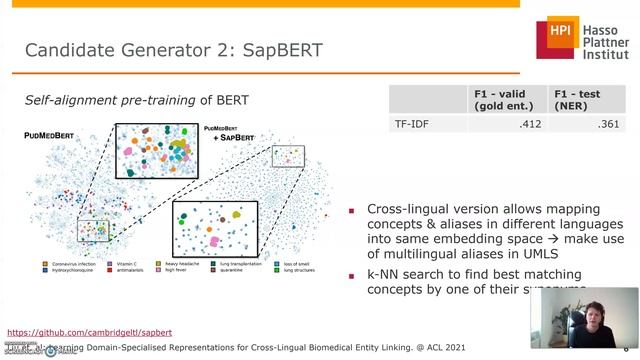 BioASQ 2022-DisTEMIST [NLP system]: Biomedical Entity Linking with Transformers - Florian Borchert смотреть онлайн