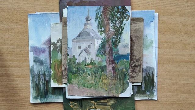 Мои СКЕТЧИ (НАБРОСКИ, ЭТЮДЫ) с пленэров. Как я рисую НАБРОСКИ смотреть онлайн