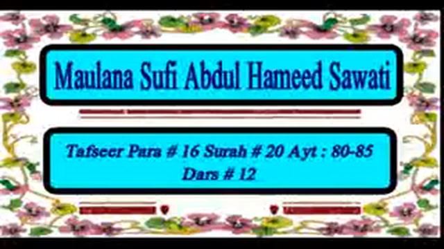 Maulana Sufi Abdulhameed Sawati P16-S20-A80-85 смотреть онлайн