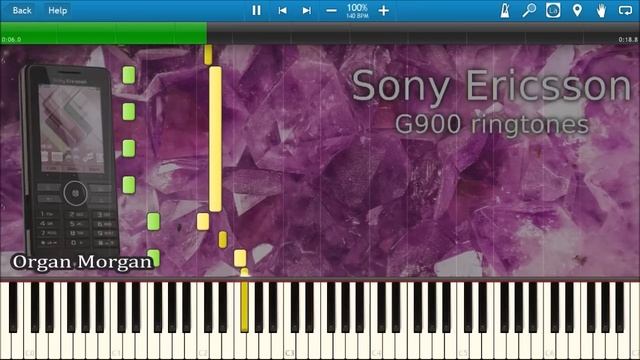 SONY ERICSSON G900 RINGTONES IN SYNTHESIA - Piano Tutorial смотреть онлайн