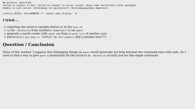 DevOps & SysAdmins: Gtk Warning: cannot open display: :0 (for local user!) (2 Solutions!!) смотреть онлайн
