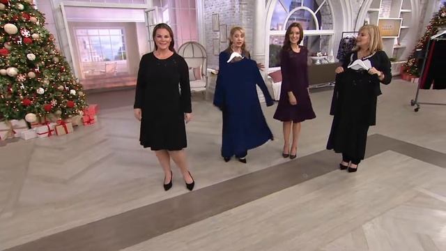 Susan Graver Artisan Liquid Knit Dress w/ Beaded Applique on QVC смотреть онлайн