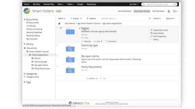 Alfresco Smart Folders and RM Demo смотреть онлайн
